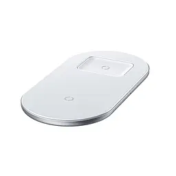 Беспроводное зарядное устройство Baseus Simple 18W 2 in 1 Белый (WXJK-02) - мініатюра 6
