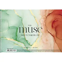 Альбом Muse Sketch&Draw на спіралі A4 50 аркушів в асортименті (PB-SC-050-317) - мініатюра 3