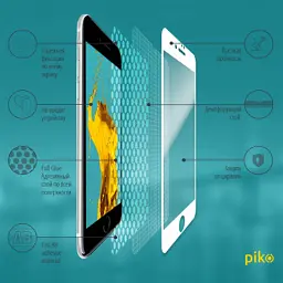 Скло захисне Piko Full Glue Apple iPhone 7 white (1283126492969) - мініатюра 3