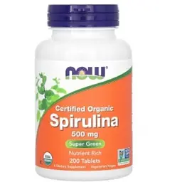 Спіруліна 500 мг у таблетках №200 Now Foods Spirulina