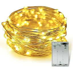 Світлодіодна гірлянда Sun Lamp Крапля Роси 100 LED, 10м тепле біле світло, батарейки 3 АА