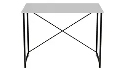 Стіл письмовий Line Лайт Ferrum-decor 750x1000x600 Чорний метал ДСП Білий 16 мм (FRD-104843) - мініатюра 4