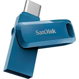 USB флеш-накопичувач SanDisk Dual Drive 64GB USB-А + USB-C Navy Blue [SDDDC3-064G-G46NB] [94249] - мініатюра 4