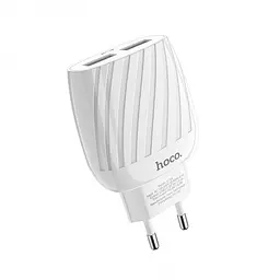 Зарядне мережеве HOCO C78A Highway 2USB 2.4A Type C Білий - мініатюра 5