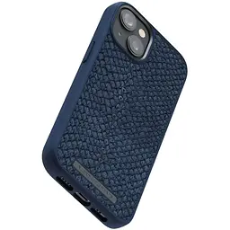 Чохол-накладка Njord Salmon Leather MagSafe Case Blue для iPhone 14 (NA41SL01) - мініатюра 3