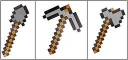 Набір 3 в 1 (кирка / лопата / сокира) Майнкрафт Minecraft 34 см Оригінал - мініатюра 3