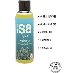 Масажна олія Stimul8 S8 Refresh Erotic, 125 мл - мініатюра 2