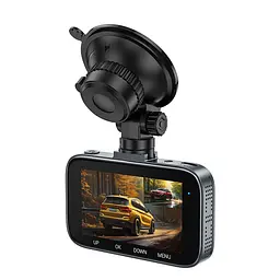 Відеореєстратор Hoco DV6 Driving recorder with 3-inch display (with rear camera) Iron gray - мініатюра 2
