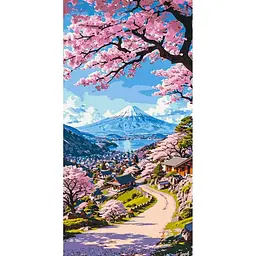 Картина за номерами Краса японської сакури LW5141, 40х80 см