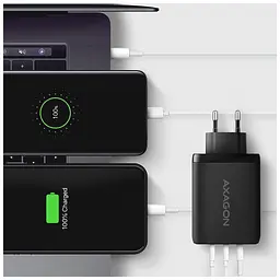 Зарядний пристрій AXAGON 1xUSB + 2xUSB-C 100W QC4+ PD3.0 PPS black (ACU-DPQ100) - мініатюра 7