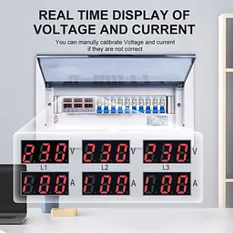 Цифрове реле контролю напруги та струму трифазне TOMZN TOVPD3-100VAS 100A 3x220V Розумний захисний автомат змінного струму (19601) - мініатюра 3