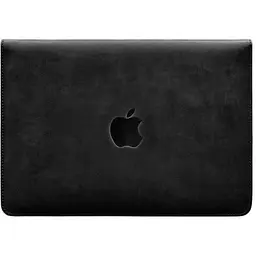 Чохол-конверт BlankNote із клапаном шкіра+фетр для MacBook 13" Чорний Crazy Horse