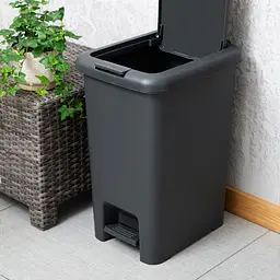 Відро для сміття MBM My Home з кришкою та педаллю 45 л антрацит (BIN-01 45L ANTHRACITE) - мініатюра 10
