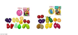 Ігровий набір дитячих фруктів та овочів з ножем та дошкою Happy time kitchen (998-14A/14B) в асортименті