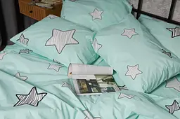 Комплект постільної білизни Moon&Star Бязь Gold Люкс Child Stars євро 200х220 наволочки 4х50х70 - мініатюра 2