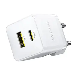 МЗП Baseus Palm Fast Charger 30W (1USB-A/1C) + кабель Type-C to Type-C (P1011160A) Moon White - мініатюра 3