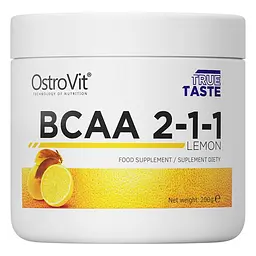 Амінокислота BCAA OstroVit BCAA 2:1:1, 200 грам - Лимон