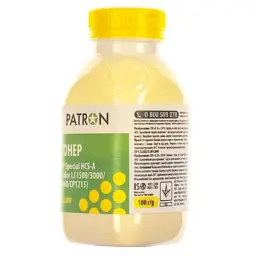 Тонер HP CLJ 1500/3000/4600/CP1215) YELLOW 100г Patron (HCS-A-Y-100) - мініатюра 2