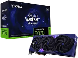 Відеокарта GeForce RTX 5070 12GB MSI (RTX 5070 12G World of Warcraft MIDNIGHT VOID EDITION OC)