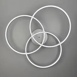 LED світильник білий на 3 кільця у сірому корпусі Ø 80 см | Арт. A 55065/3 Silver+CH | Line F - мініатюра 5