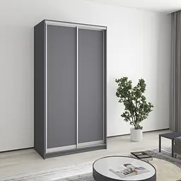 Шафа-купе дводверна MebelStar Стандарт AL 2ДСП 110x45x210 см Антрацит (MBS-2253)