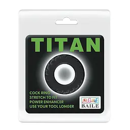 Ерекційне кільце Titan Cock Ring чорне - мініатюра 2
