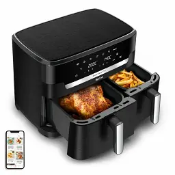 Аерогриль Tefal Dual Easy Fry XXL 2700 Вт чорний (EY9428E0) - мініатюра 2