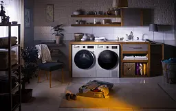 Пральна машина Beko фронтальна, 9кг, 1400, A+++, 55см, дисплей, SMART, ПАР, інвертор, білий (B3WFU5943W) - мініатюра 2