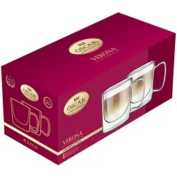 Чашка термостійка Oscar Verona, з подвійними стінками, 200 мл, 2 шт. (OSR-0002/2*200s) - мініатюра 3