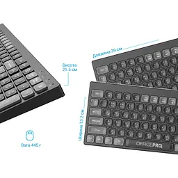 Клавіатура OfficePro SK985B Black [128852] - мініатюра 10