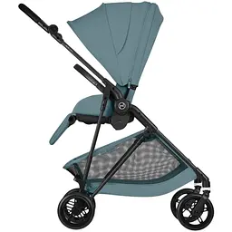 Візок Cybex Melio Carbon Stormy Blue з бампером (526000773) - мініатюра 4