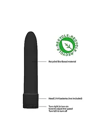 Міні-вібратор Natural Pleasure Biodegradable 5,5", 14 см (чорний) - мініатюра 3