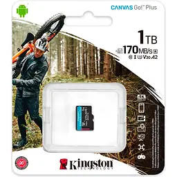 Карта пам'яті Kingston 1TB microSDXC сlass 10 UHS-I U3 V30 A2 Canvas Go Plus G4 (SDCG4/1TBSP) - мініатюра 3