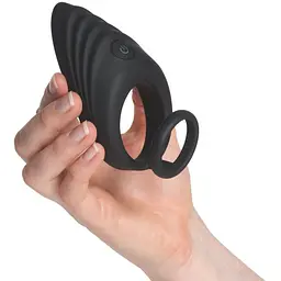 Подвійне віброкільце Nexus Enhance Vibrating Cock and Ball Ring, 10х3.25 см (чорний) - мініатюра 5
