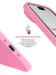 Силиконовый чехол с MagSafe для Apple iPhone 17 Air, ICON2 MagCase, розовый, противоударный, панель с мягкой подкладкой, защита всего корпуса, поддержка беспроводной зарядки, совместим с защитными стеклами и пленками, ArmorStandart (ARM87081) - мініатюра 4