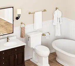 Вішалка для рушників Rea 332870 brushed gold REA-06921, Золотий - мініатюра 4