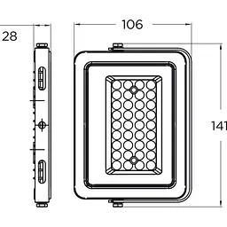 Прожектор Eurolamp LED з радіатором чорний (LED-FL-50(B)) - мініатюра 3