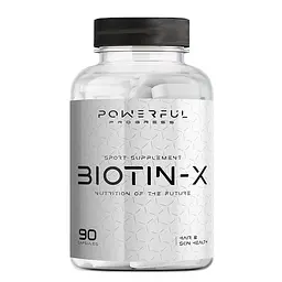 Біотин Powerful Progress Biotin-X 5000 mcg 90 капсул для підтримки шкіри волосся та нігтів