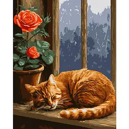 Картина за номерами Santi Солодкі сни котика 40 x 50 см (955757)