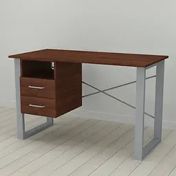 Письмовий стіл із ящиками Ferrum-decor Оскар 750x1200x600 метал Сірий ДСП Венге 16 мм (FRD-105379)