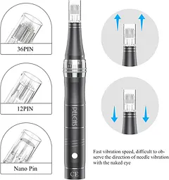 Ручка для мікроголки, електрична ручка PELCAS Derma Pen Акумуляторна регульована швидкість Dermapen мікроголки - мініатюра 3