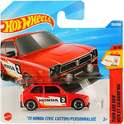 Базова машинка Hot Wheels Then and Now 73 Honda Civic Custom / Personnalise  червона (5785) JBB42-N522