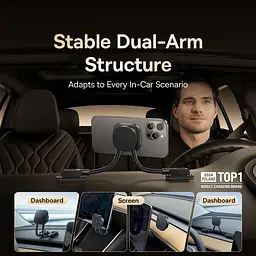 Автотримач для телефона Baseus PrimeTrip C03s Magnetic Car Mount Stick-on Type Cosmic чорний - мініатюра 3