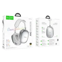 Бездротові накладні навушники HOCO W55 Plus Happiness ANC noise reduction BT headphones Silver - мініатюра 5