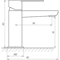Змішувач для раковини TOPAZ BARTS TB 07202-H36 - мініатюра 4