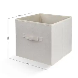 Ящик для зберігання МВМ My Home 28x28х28 см кремовий (TH-08CREAM) - мініатюра 2