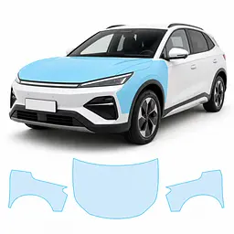 Антигравійна захисна бронеплівка за лекалами для BYD Atto 3 (Yuan Plus) I facelift 2025- капот і передні крила