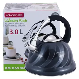Чайник із свистком Kamille KM-0690N 3 л сірий - мініатюра 6