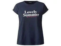 Футболка жіноча Esmara Lovely Summer розмір S темно-синя