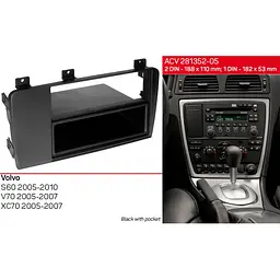 Перехідна рамка Volvo S60, V70, XC70 ACV 281352-05 - мініатюра 5